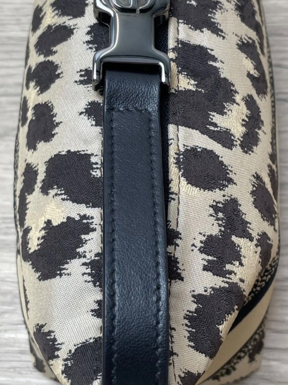 CHRISTIAN DIOR Mizza Leopard Lunch Box Bag DiorTravel Nomad w/dusty - Picture 16 of 16